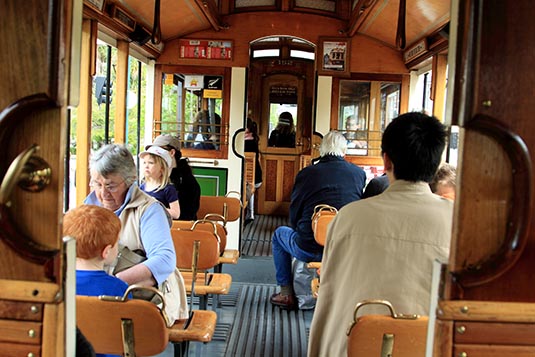 Tram Interior, Christchurch, New Zealand