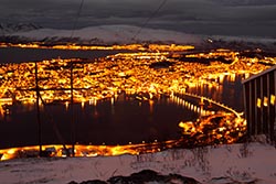 Tromso from the Mountain Above, Tromso, Norway