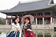 Locals in Traditional Costumes, Gyeongbokgung Palace, Seoul, South Korea