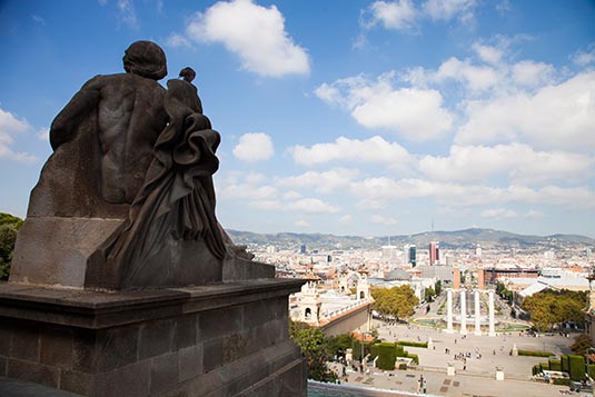 View from National Museum, Barcelona, Spain