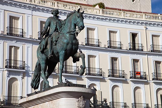 Carlos III Statue, Puerta Del Sol, Madrid, Spain