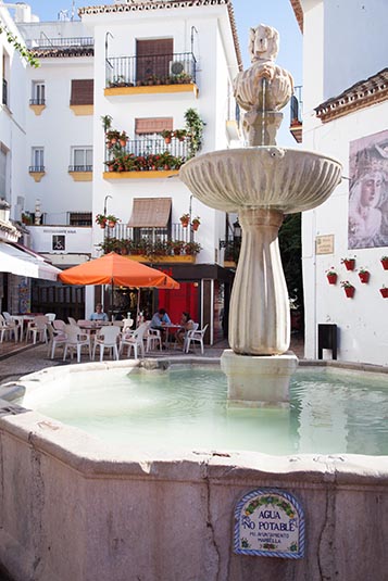 Fountain, Plaza De Los Naranjos, Marbella, Spain