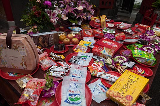 Offerings, Long Shan Temple, Taipei, Taiwan