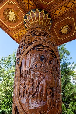 Carved Pillar, Wat Phra That Doi Suthep, Chiang Mai, Thailand