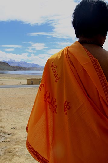 A Devotee, Lake Mansarovar, Chu Gumba, Tibet, China