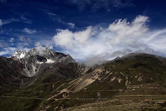 Mountain Range, Nyalam, Tibet, China