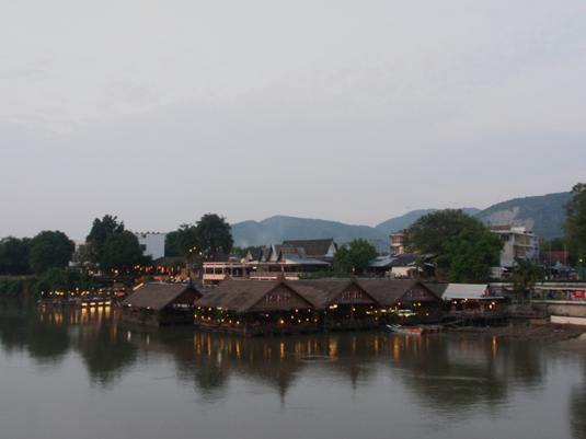 Floating Restaurants, River Kwai, Kanchanaburi, Thailand