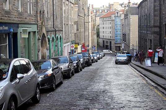 A Street, Along The Royal Mile, Edinburgh, Scotland