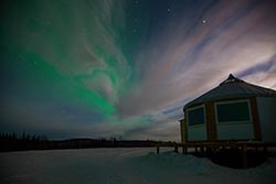 Aurora Borealis at 1st Alaska Outdoor School, Fairbanks, Alaska, USA
