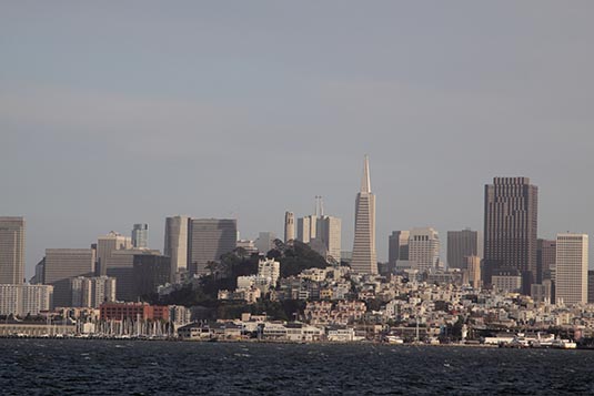 City as seen from Alcatraz, San Francisco, USA