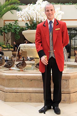 Duck Master, Hotel Peabody, Orlando, Florida, USA
