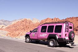 Pink Jeep, Red Rock Canyon, Nevada, USA