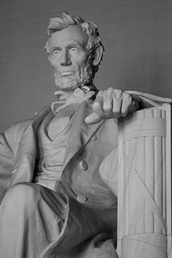 Statue of Abraham Lincoln, Lincoln Memorial, Washington, D.C., USA
